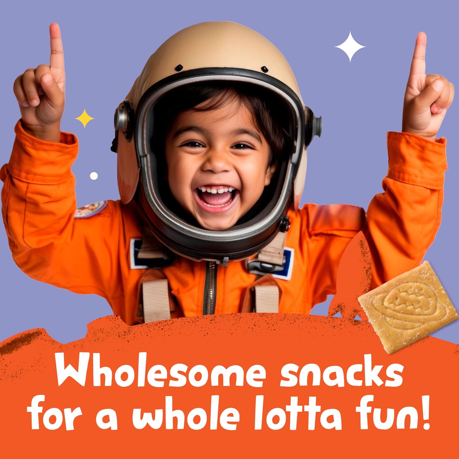 Get'Ems! From Gerber Maple Space Crackers, Kids Snack Made With Real Veggies & Fruits, Iron & Vitamin E - 4 Pack