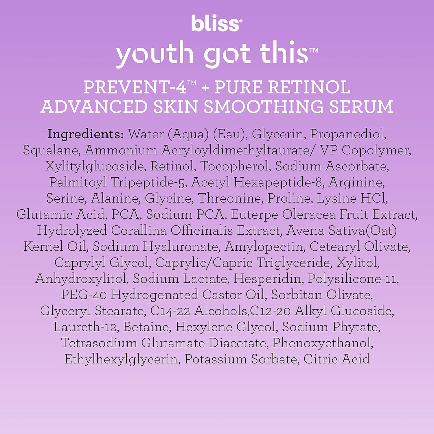 Bliss Youth Got This™ Prevent-4™ + Pure Retinol + Eye Do All Things Hydrating Eye Gel Depuff & Brighten : Beauty & Personal Care