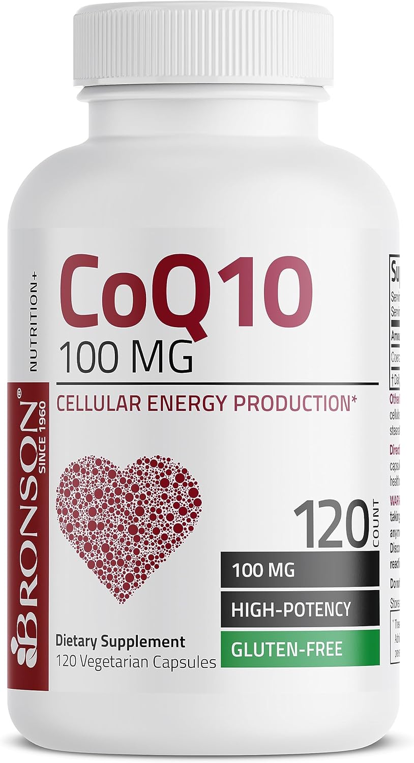 Bronson CoQ10 100 MG High Potency Cellular Energy Production, 120 Vegetarian Capsules