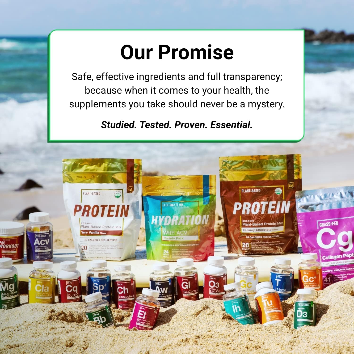 Essential Elements Hair Hero - Broad-Spectrum Hair Formula - Healthy Hair, Skin, and Nails - 5000 mcg Biotin 30 Day Supply (2-Pack) : Beauty & Personal Care