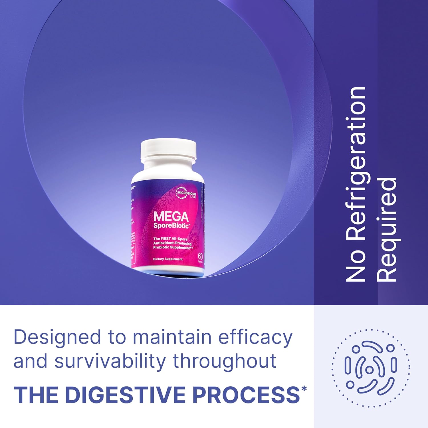 Microbiome Labs Megasporebiotic Probiotics For Women & Men - Spore Based Probiotics For Digestive Health - Shelf Stable & Travel-Friendly (180 Capsules) : Health & Household