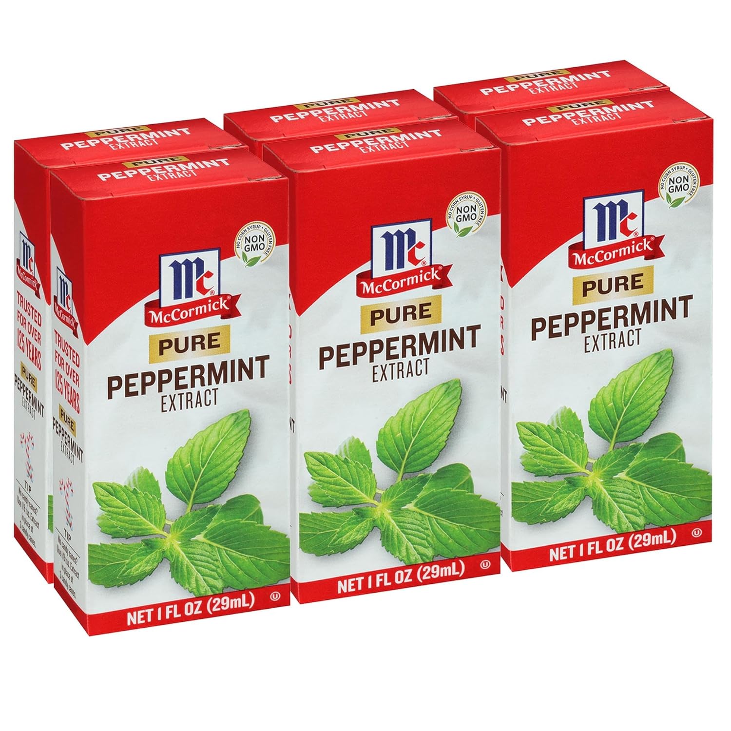 McCormick Pure Peppermint Extract, 1 fl oz (Pack of 6)