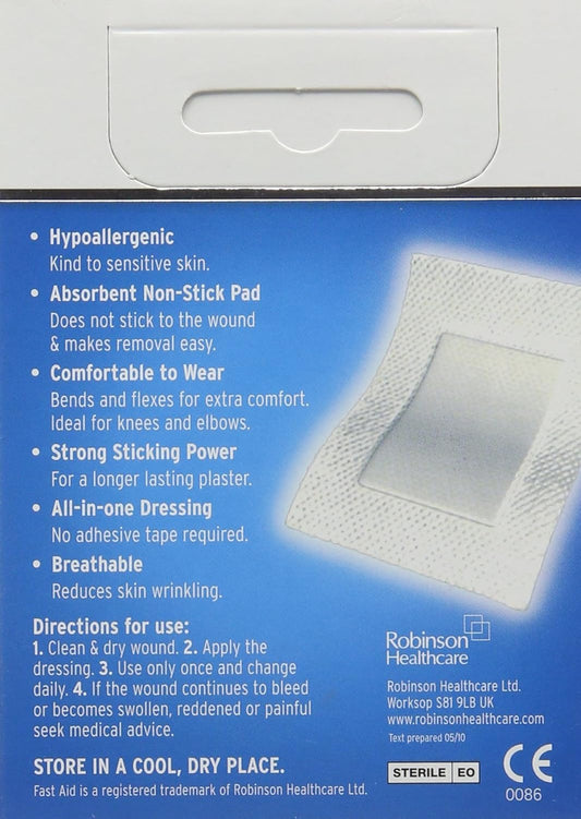 Fast Aid Sterile Dressing Adhesive Pads - Pack Of 15