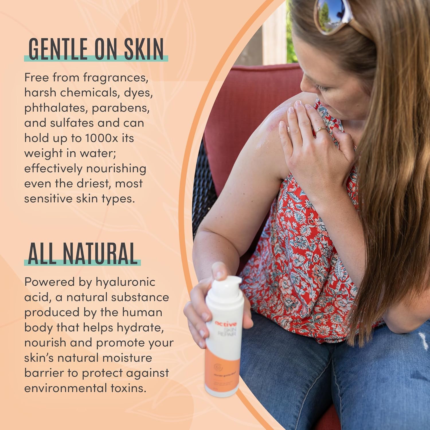 Active Skin Repair Face And Body Hydrating Serum, Ewg Certified Hyaluronic Acid For All Skin Types, Dermatologist-Tested Moisturizing Anti-Aging Serum With Ceramides & Niacinamide, 5 Fl. Oz