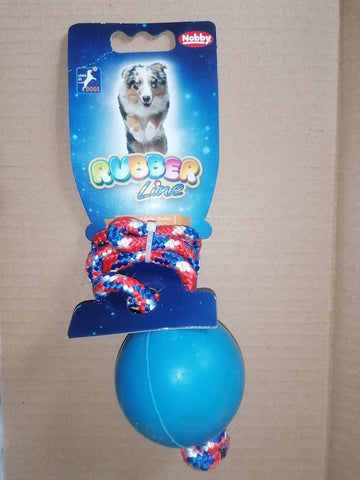 Nobby Rubber Ball with Rope, 6 cm :Pet Supplies