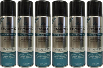 X6 Erasmic Traditional Skincare Shave Foam Aloe Vera Soothing 250Ml