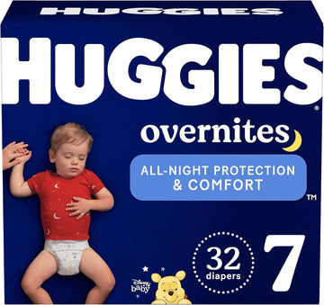Huggies Overnites Size 7 Overnight Diapers (41+ Lbs), 32 Ct