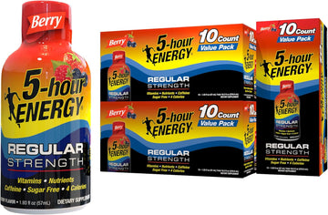 5-Hour Energy Shots Regular Strength, Berry Flavor - 30 Count