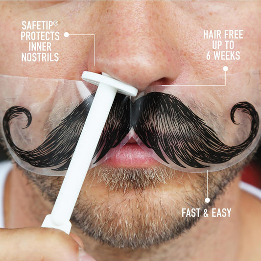 Nad'S For Men Nose Waxing Kit, Nose Hair Removal, Nose Wax, Wax Kit Includes 30G Hard Wax, 4 Moustache Protectors, 6 Applicators, 3 Spatulas, 3 Antibacterial Wipes & 3 Post Wax Wipes