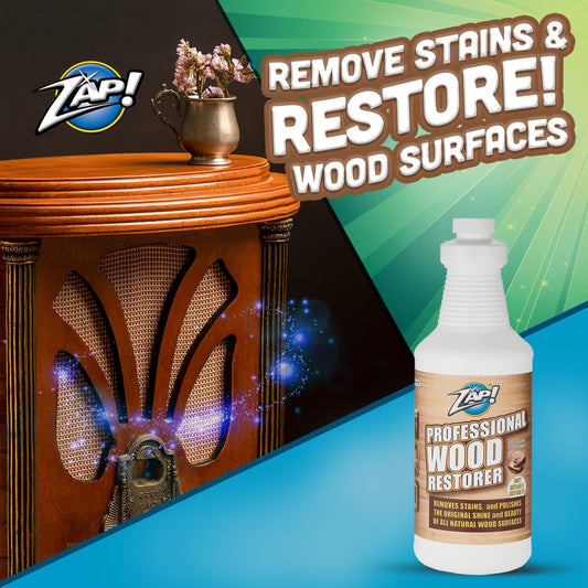 Professional Wood Cleaner and Restorer | Clean, Polish, & Restore Wooden Furniture & Hardwood Floors | Kitchen Cabinet & Table | Deep Wood Cleaner for Heavy Duty Cleaning | 32 oz