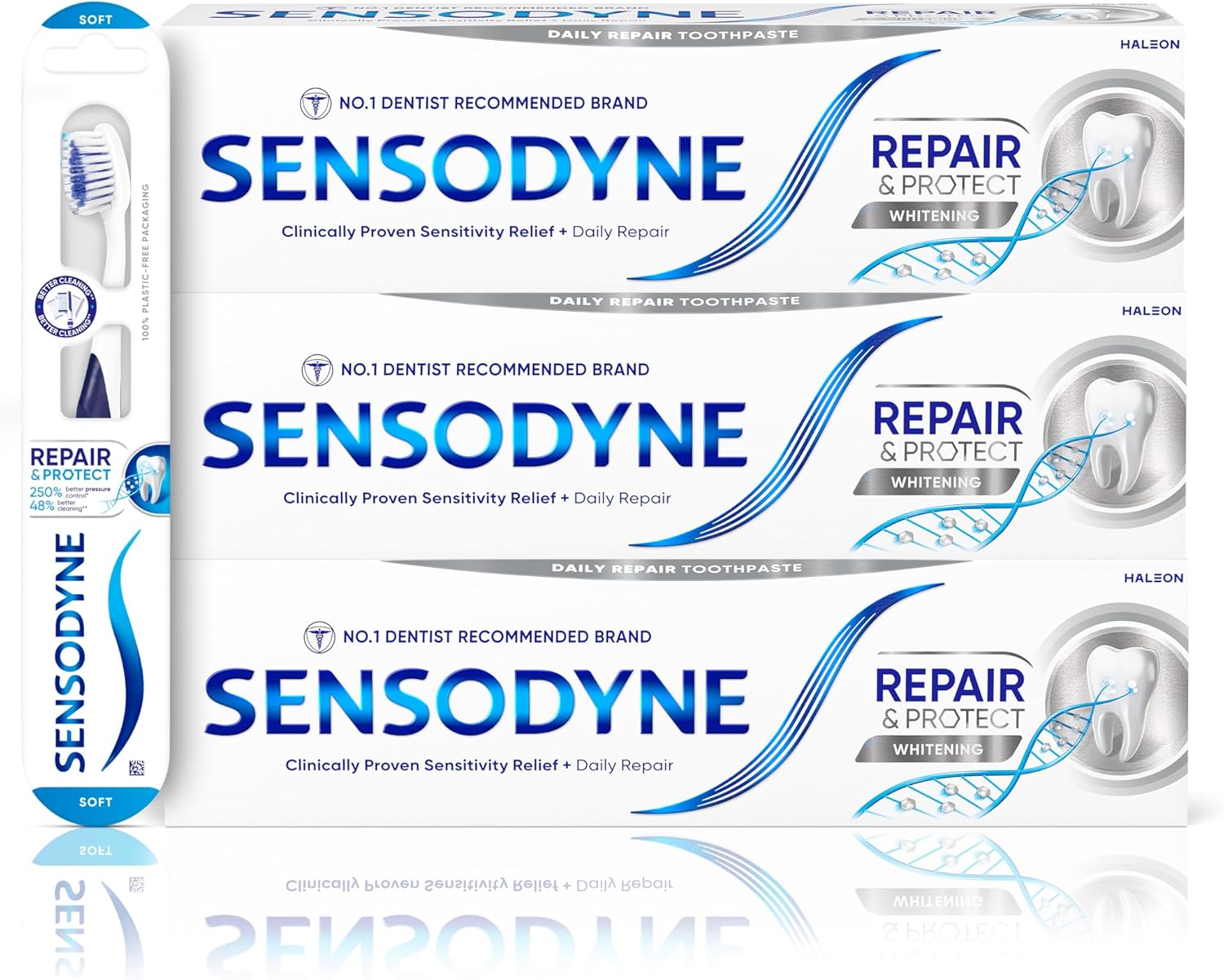 Sensodyne Toothpaste Repair And Protect, Teeth Whitening Toothpaste For Sensitive Teeth, 75Ml