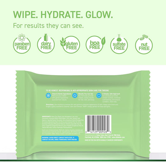 Tbh Kids Spot Foam Face Cleaning Spot Wipes For Kids, Preteens, And Teens With Sensitive Dry Oily Skin