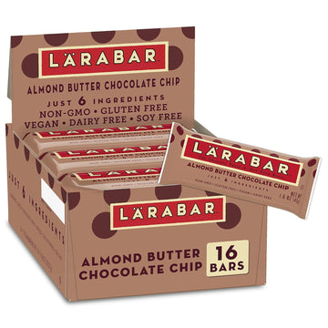 Larabar Almond Butter Chocolate Chip, Gluten Free Vegan Bars, 16 Ct