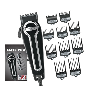 Wahl Usa Elite Pro High-Performance Corded Home Haircut & Grooming Kit For Men – Electric Hair Clipper – Model 79602M