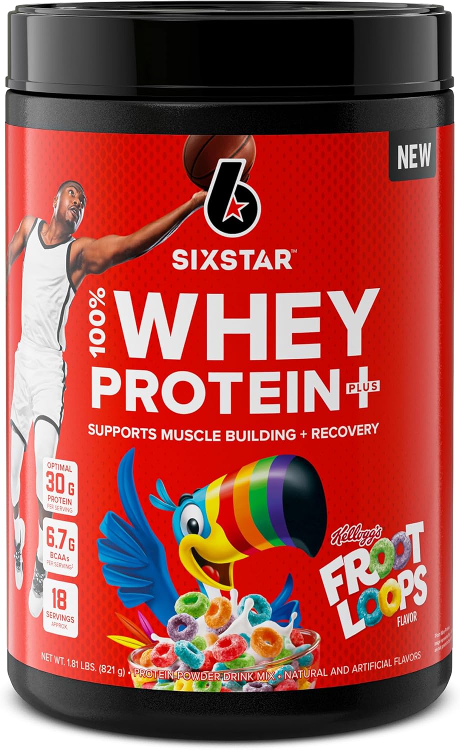 Six Star Whey Protein Powder Plus | Muscle Building & Recovery Plus Immune Support | Muscle Builder For Men & Women | Kellogg’S Froot Loops Flavor | 1.8Lb