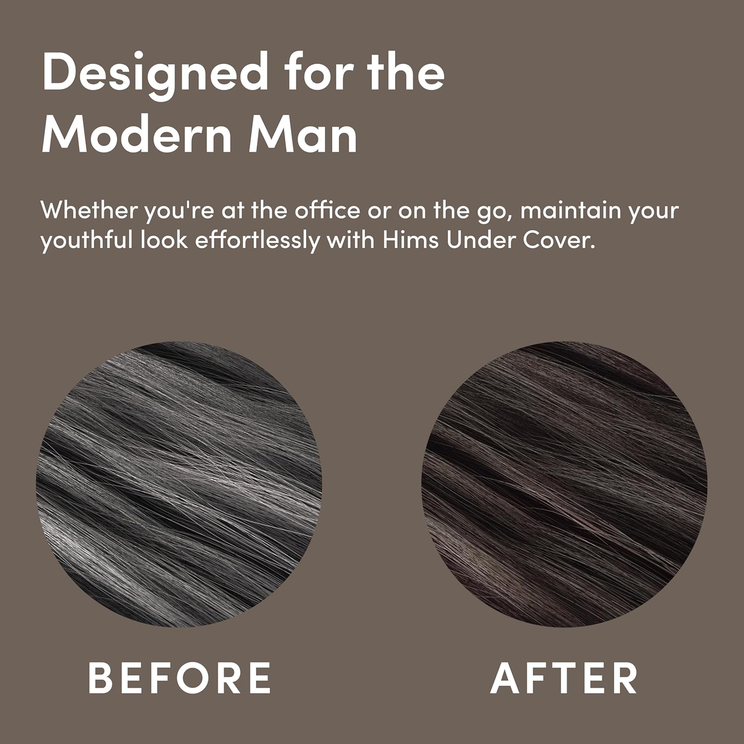 HIMS & HERS Under Cover Hair Color & Conditioner - Rich Black, Color Depositing, Deep Conditioning for Men, Blends Grays, Semi-Permanent, Fresh Forest Scent, 5 fl oz : Beauty & Personal Care