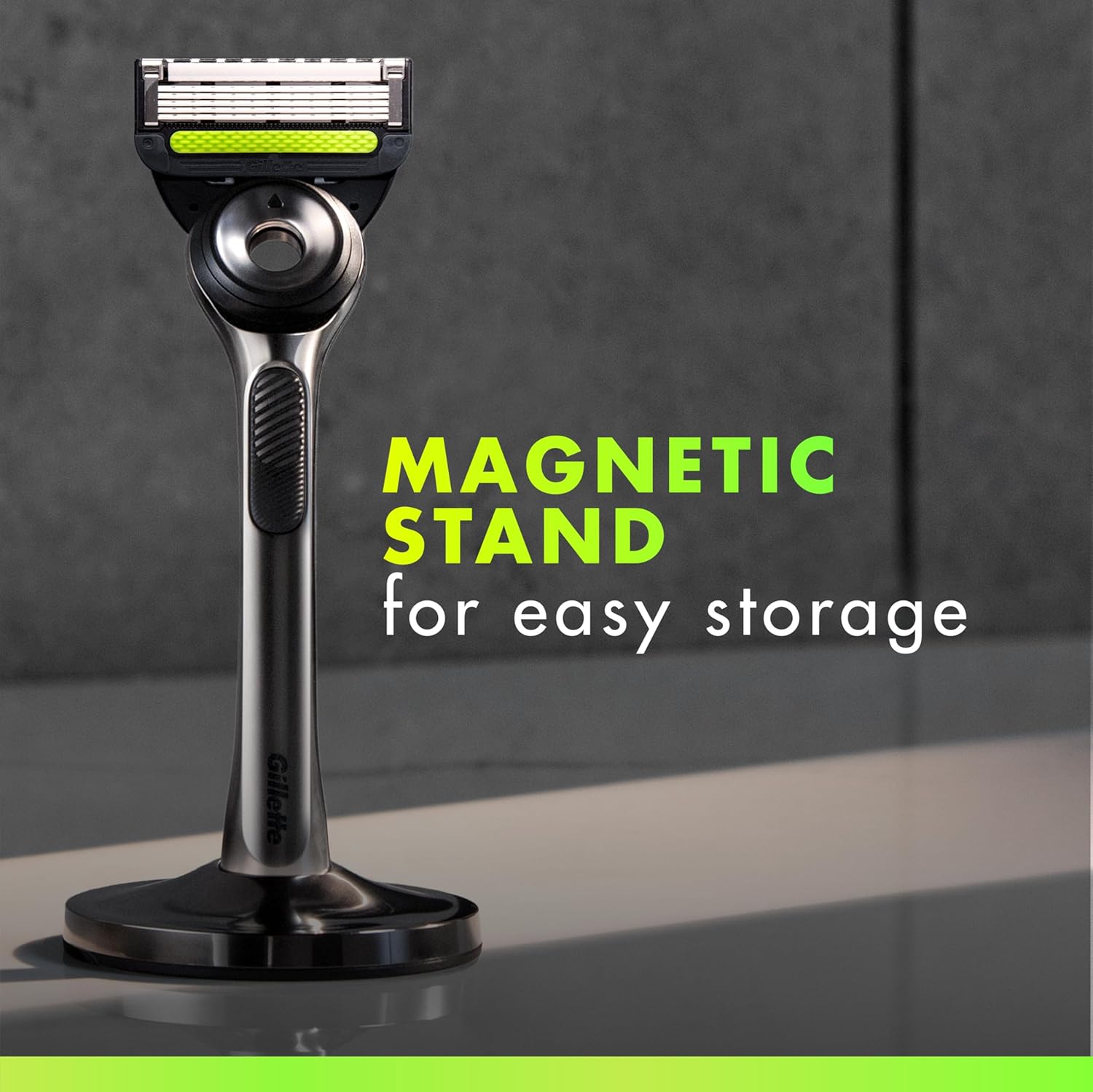 Gillettelabs With Exfoliating Bar By Gillette Razor For Men - 1 Handle, 4 Razor Blade Refills, Holiday Gifts For Men, Includes Premium Magnetic Stand : Beauty & Personal Care