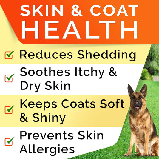 Omega 3 + Allergy Relief Dogs Bundle - Allergy & Itch Relief Skin&Coat Supplement + Itchy Skin Treatment - Omega 3 & Pumpkin - Hot Spots Treatment + Itching & Licking Treats - 600 Chews - Made In Usa