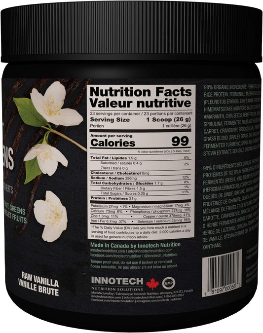 Innotech Nutrition Solutions Fermented Plant Protein & Greens Vanilla,