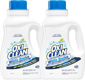 OxiClean Laundry Liquid Stain Remover, White Revive, 40 Loads, 50 Oz : Health & Household
