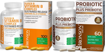 Probiotic 50 Billion Cfu + Prebiotic With Apple Polyphenols & Pineapple Fruit Extract + Vitamin B Complex Sustained Release