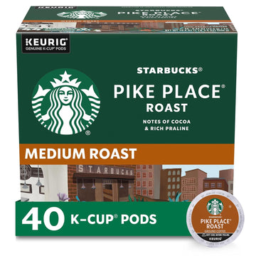 Starbucks Medium Roast K-Cup Coffee Pods — Pike Place for Keurig Brewers — 1 box (40 pods)