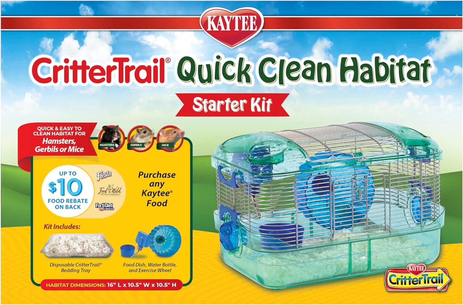 Kaytee CritterTrail Quick Clean Habitat for Pet Gerbils, Hamsters or Mice : Pet Supplies