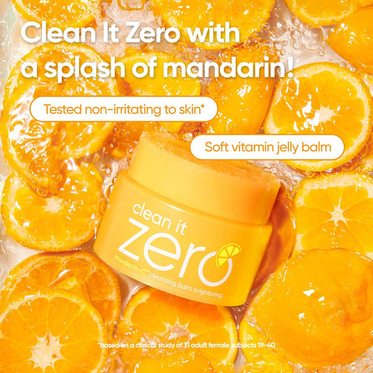Banila Co Clean It Zero Brightening Cleansing Balm | Korean Makeup Remover For Radiant Complexion | Vegan | Made With Vitamin C & Citrus Extract (100Ml / 3.38 Fl.Oz)