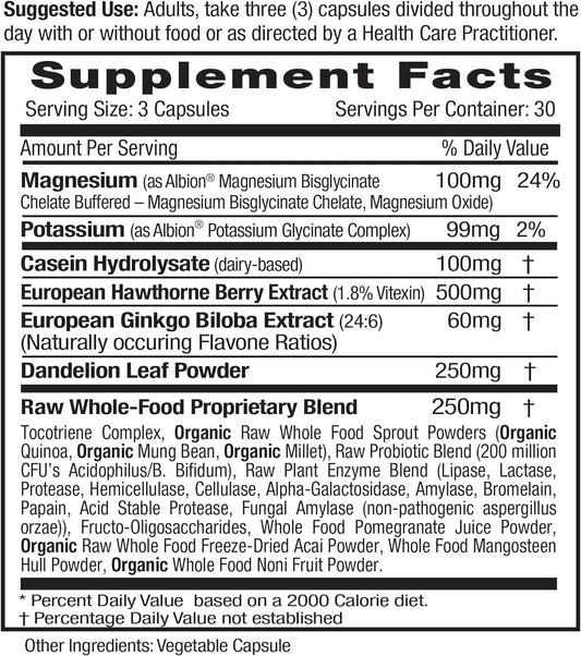 EMERALD LABS Blood Pressure Health - Made with Hawthorn Berry, Ginkgo Biloba, Magnesium & More to Support Blood Pressure Levels in a Normal Range - 90 Vegetable Capsules