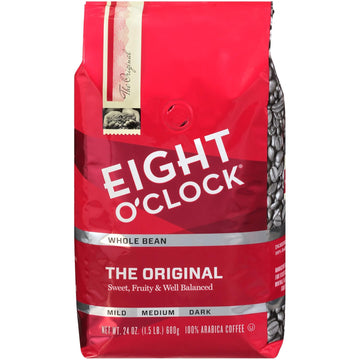 Eight O'Clock Coffee The Original, Medium Roast, Whole Bean Coffee, 24 Ounce (Pack Of 1), 100% Arabica, Kosher Certified