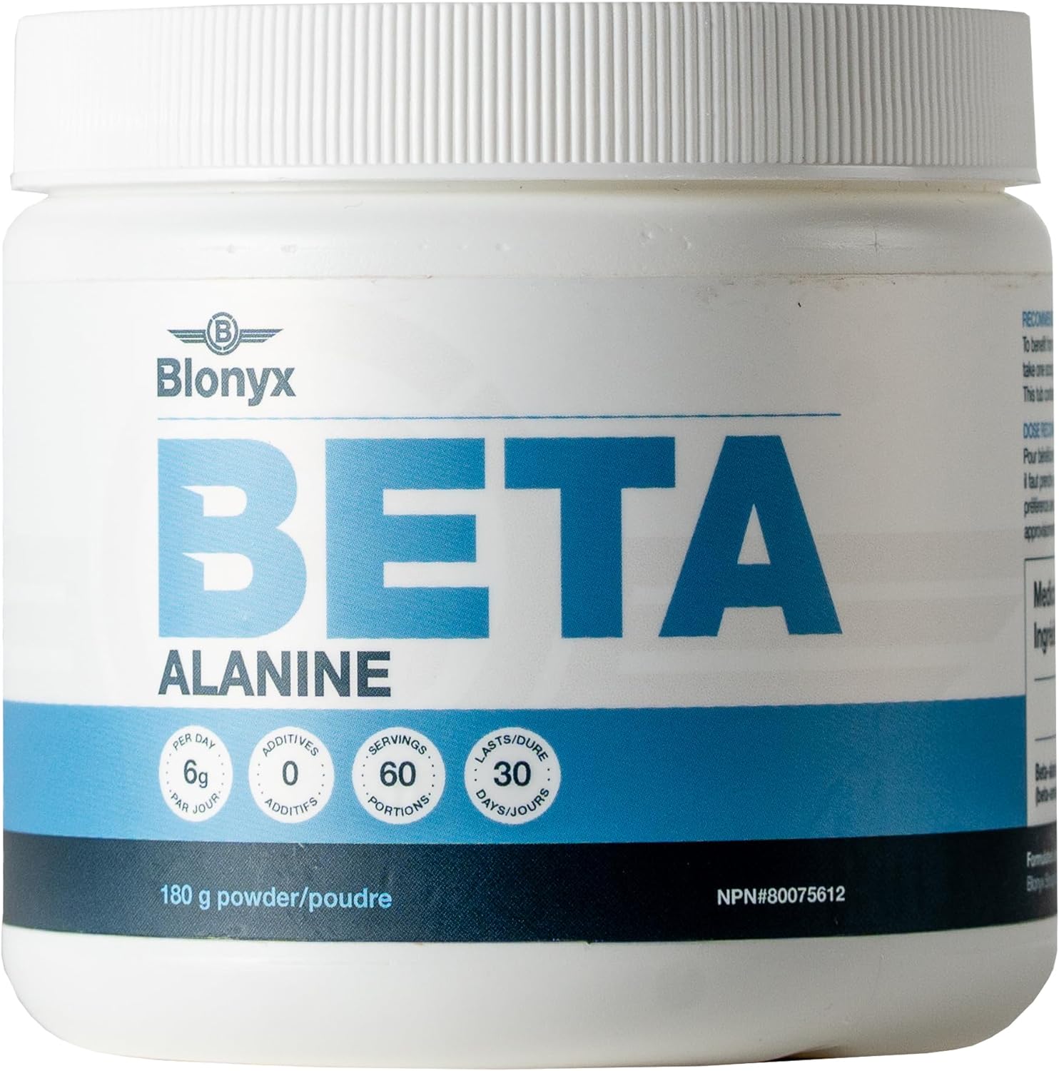 Blonyx Beta-Alanine Supplement - Enhances Muscular Endurance & Work Ca