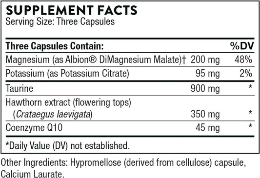 Thorne Heart Health Complex - with CoQ10, Taurine and Hawthorn - Coenz