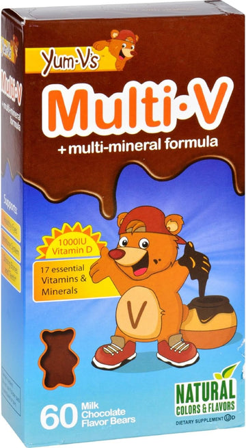 Yum V's Multi-V plus Multi-Mineral Formula Milk Chocolate - 60 Bears