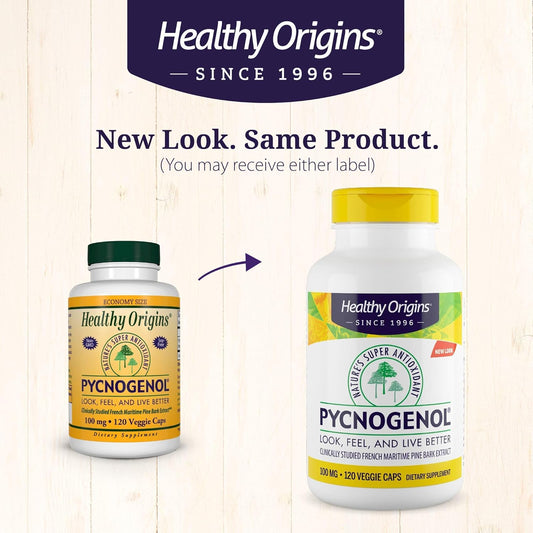 Healthy Origins Pycnogenol - 100 mg - 120 Vegetarian Capsules