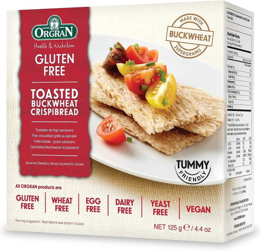 Orgran - Gluten Free Buckwheat Crispbread 125G (Pack Of 6)
