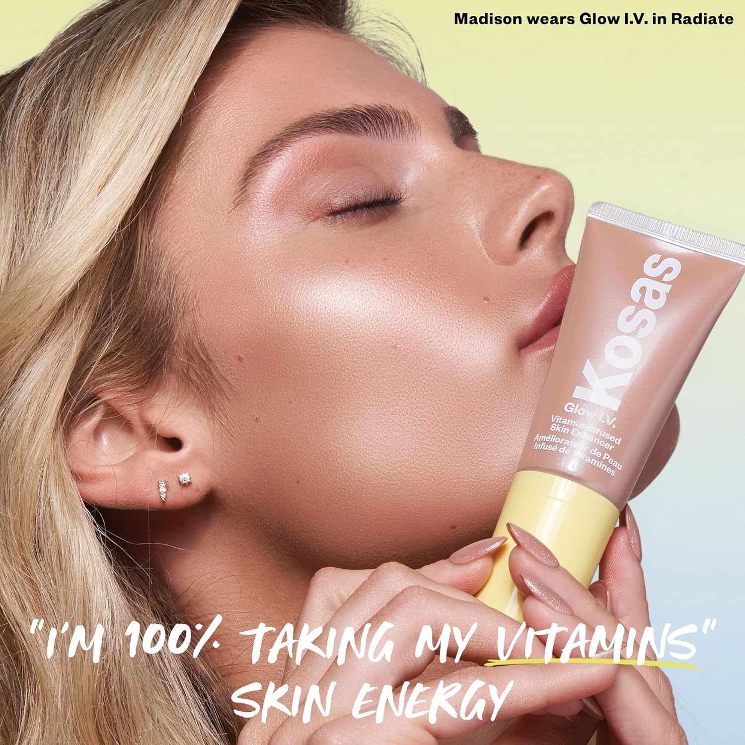 Kosas Glow I.V. Vitamin-Infused Skin Enhancer Face Makeup - Tinted Beauty Highlighter For A Healthy Glow- Revive : Beauty & Personal Care