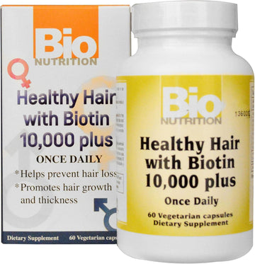 Healthy Hair With Biotin 60 Veg Caps - 10Mg