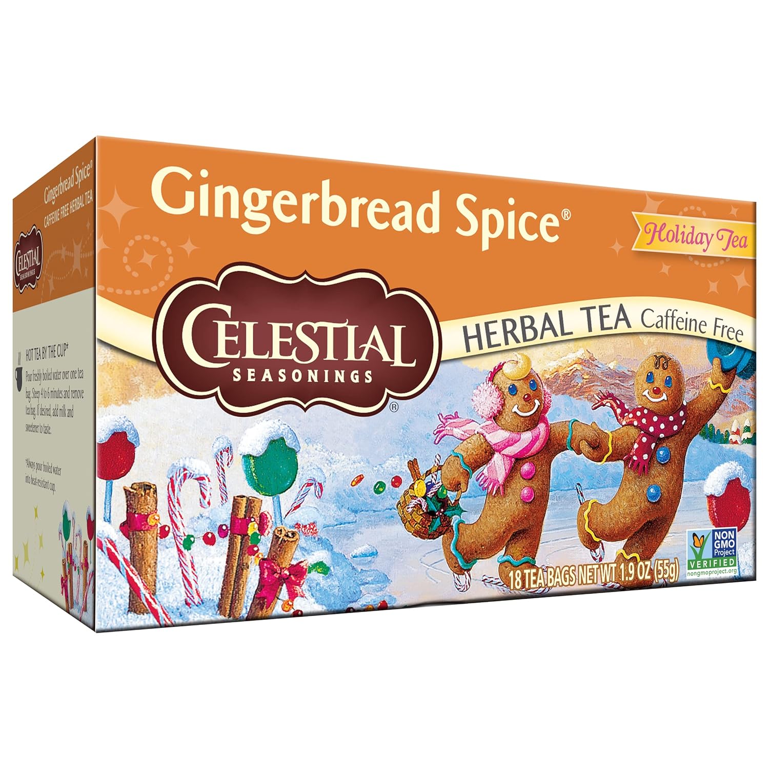 Celestial Seasonings Herbal Tea, Gingerbread Spice, 18 Tea Bags (Pack Of 6)
