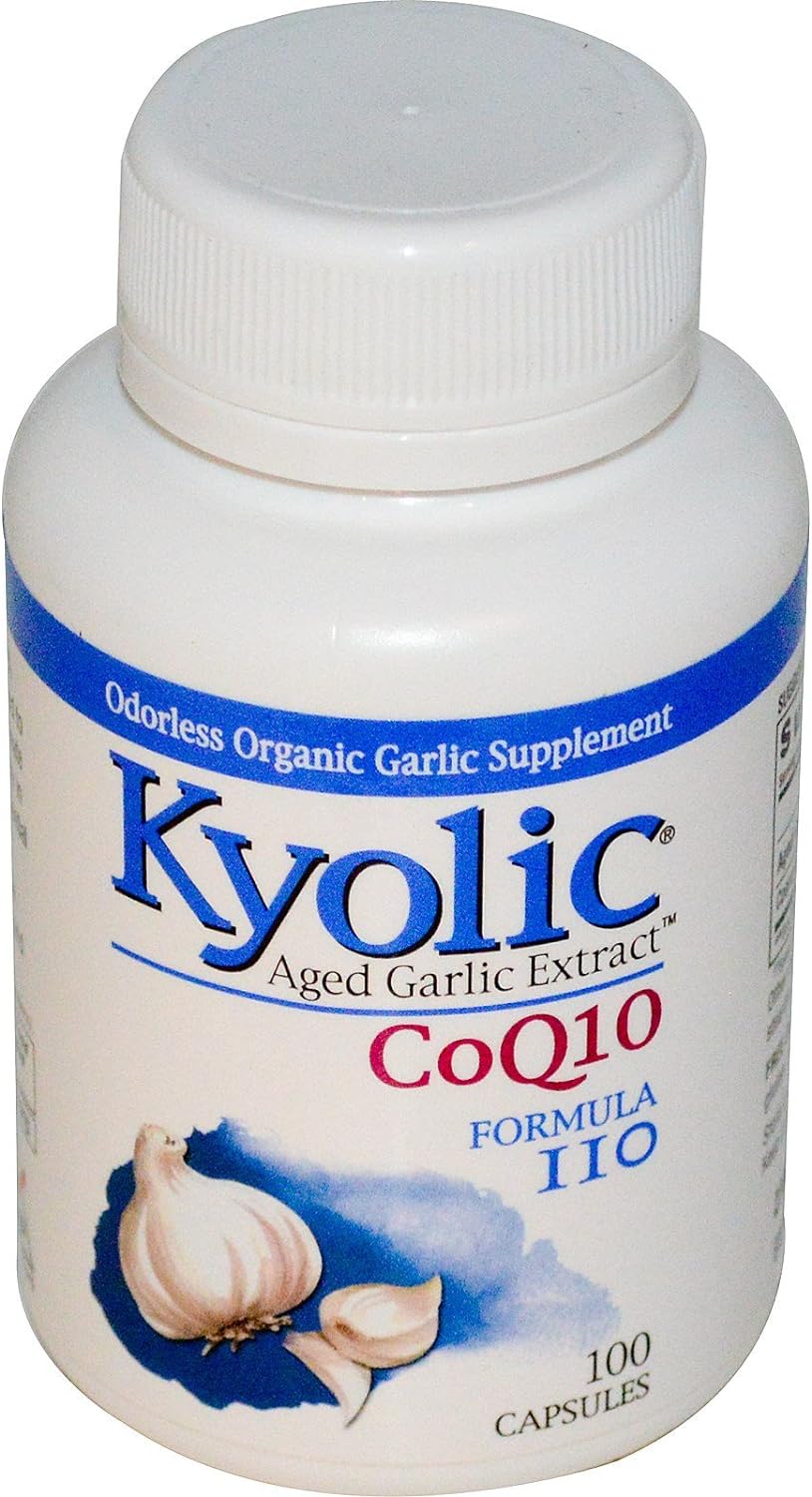 Kyolic Aged Garlic Extract Formula 110 CoQ10 Cardiovascular, 100 Capsules : Health & Household