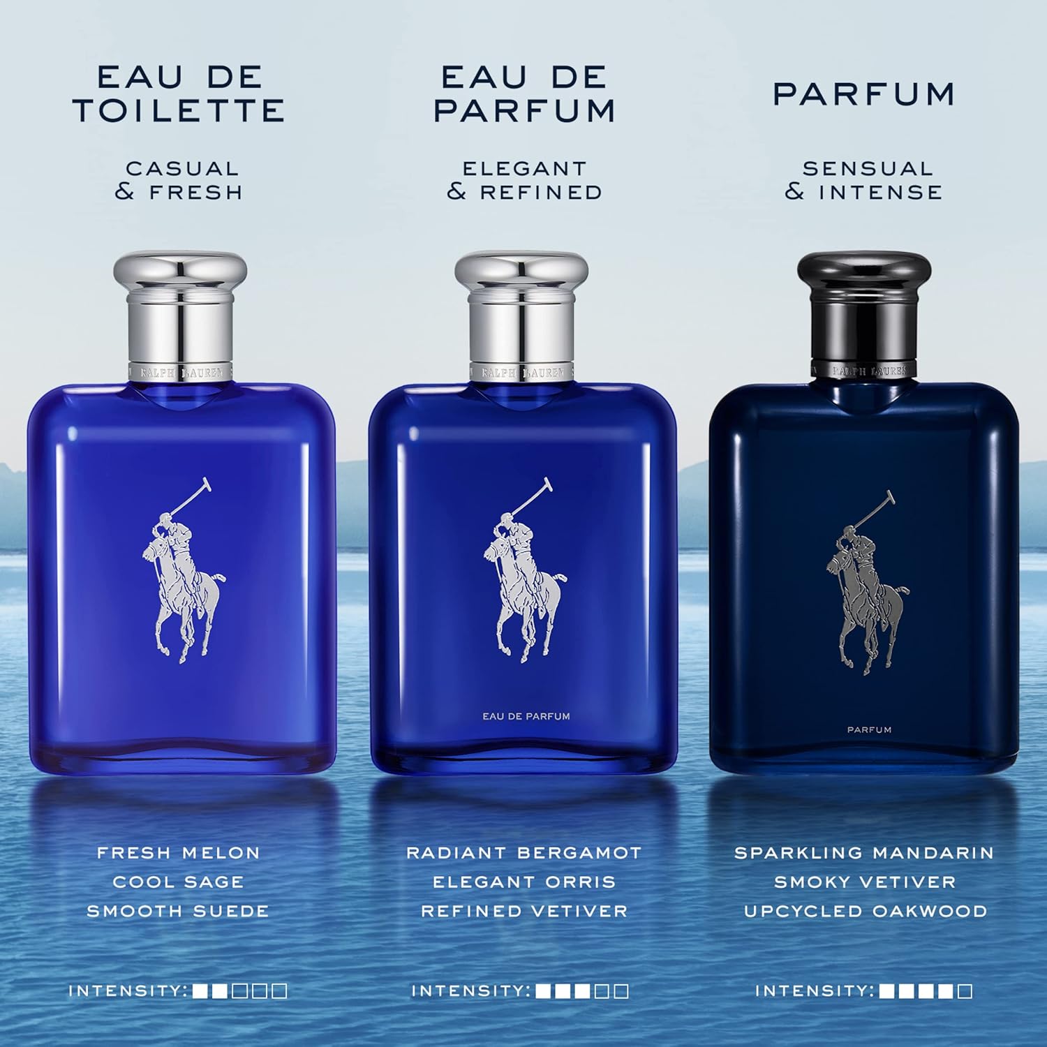 RALPH LAUREN FRAGRANCES Polo Blue - Parfum - Refill - Men's Cologne - Aquatic & Fresh - With Citrus, Oakwood, and Vetiver - Intense Fragrance - 5.1 Fl Oz : Beauty & Personal Care