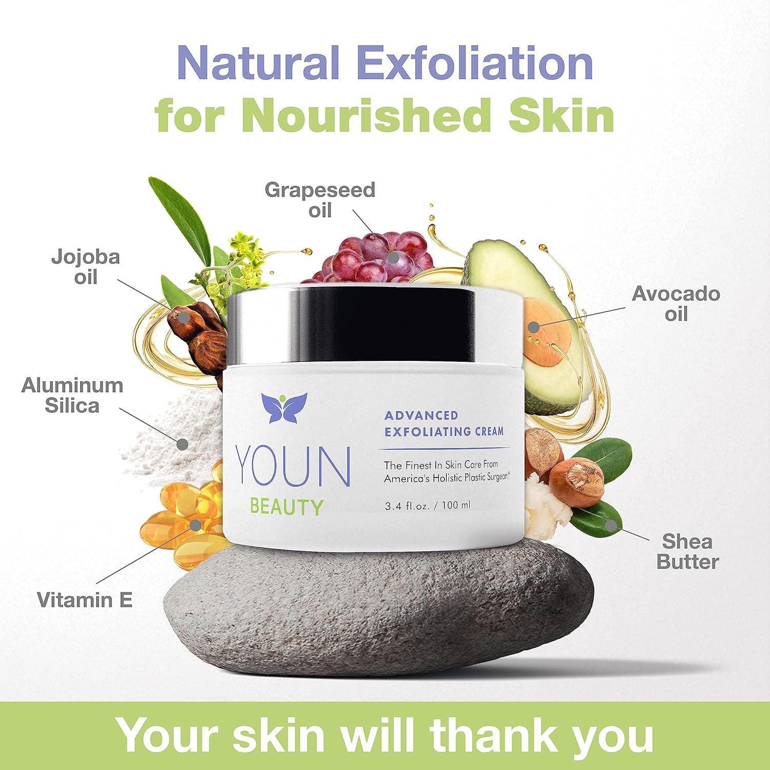 Youn Beauty Wash-Off Exfoliating Face Wash By Dr. Anthony Youn – Paraben-Free, Gentle Face Exfoliator With Shea Butter, Vitamin E, Jojoba Oil, And Grapeseed Oil (100 Ml)