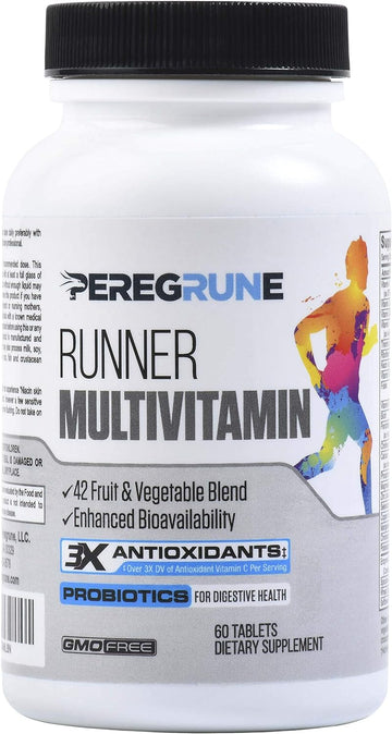 Runner Multivitamin & Joint Support Supplement – Antioxidants, Vitamin B Complex, Probiotics For Health, Energy, Endurance, Recovery - Glucosamine Chondroitin, Msm – Gmp Running Supplements