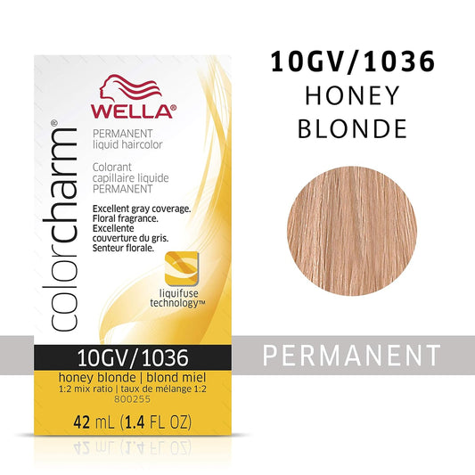 Wella Professionals Invigo Brilliance Color Protection Shampoo & Conditioner, For Fine Hair + Wella Colorcharm Permanent Liquid Hair Color For Gray Coverage, 10Gv Honey Blonde