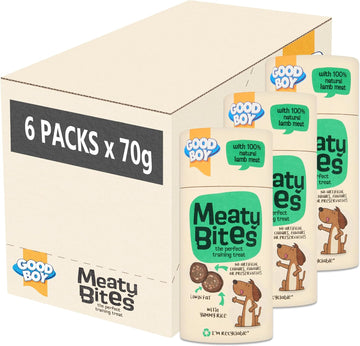 Good Boy Meaty Bites Lamb With Rice - Low Fat Dog Treats - Bulk Box 6 X 70G