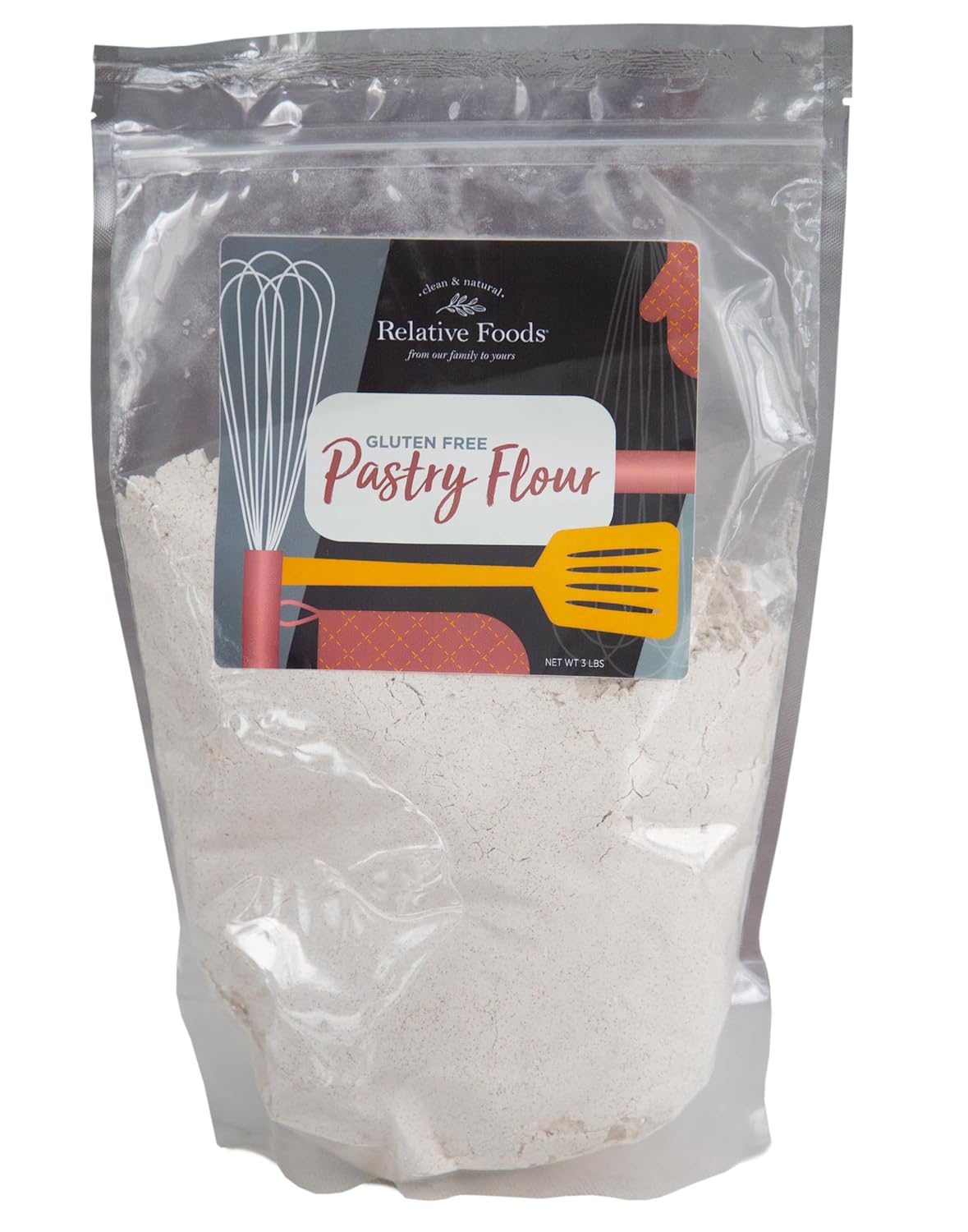 Relative Foods Premium Gluten Free Pastry Flour (48Oz) - Pastry Flour For Healthy Baking - Unique Gluten Free Flour Blend Of Teff, Chickpea, & More - Perfect Baking Flour