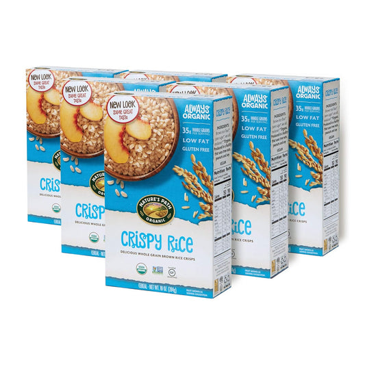 Nature's Path Organic Gluten Free Crispy Rice Cereal, 10 Ounce (Pack of 6), Rated Best Cereal on Taste and Nutrition from Consumer Reports January 2023