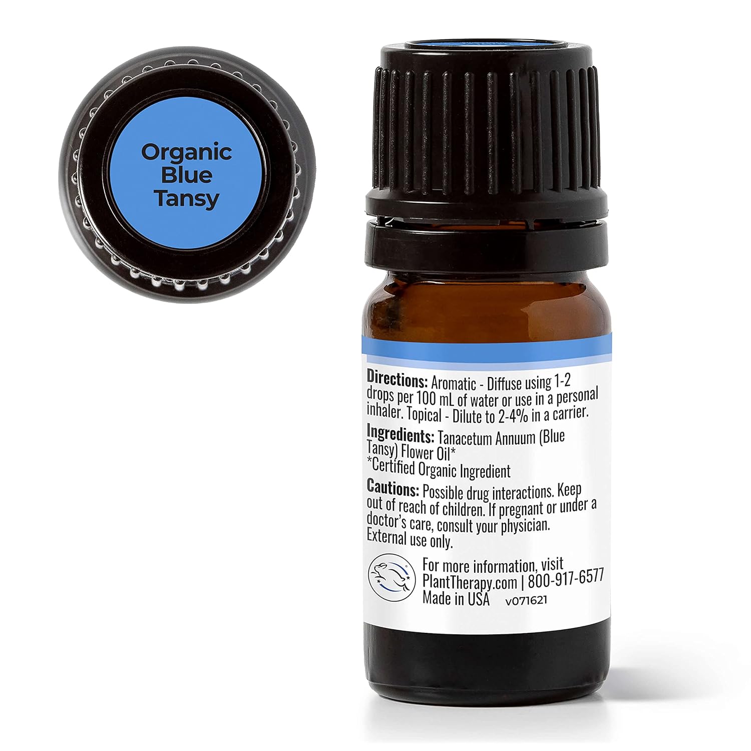 Plant Therapy Organic Blue Tansy Essential Oil 100% Pure, Undiluted, Natural Aromatherapy, Therapeutic Grade 5mL (1/6 oz) : Health & Household
