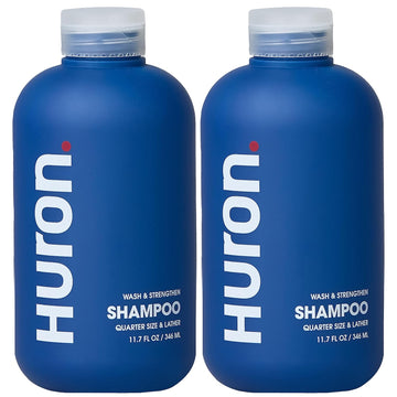 Huron Men'S Shampoo - Mens Daily Shampoo For Full & Strong Hair- Nourishing Shampoo For Men'S Hair With Argan Oil & Vitamins E And B5-11.7Oz (2 Pack)