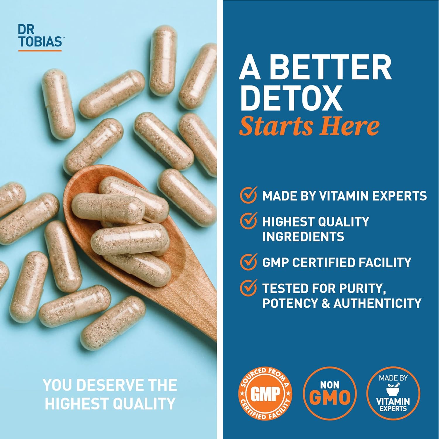 Dr. Tobias Lung Health, Lung Support Supplement with Vitamin C, Butterbur, Quercetin & Bromelain, Lung Cleanse & Detox Formula for Bronchial & Respiratory System, Non-GMO, 60 Capsules, 60 Servings : Health & Household