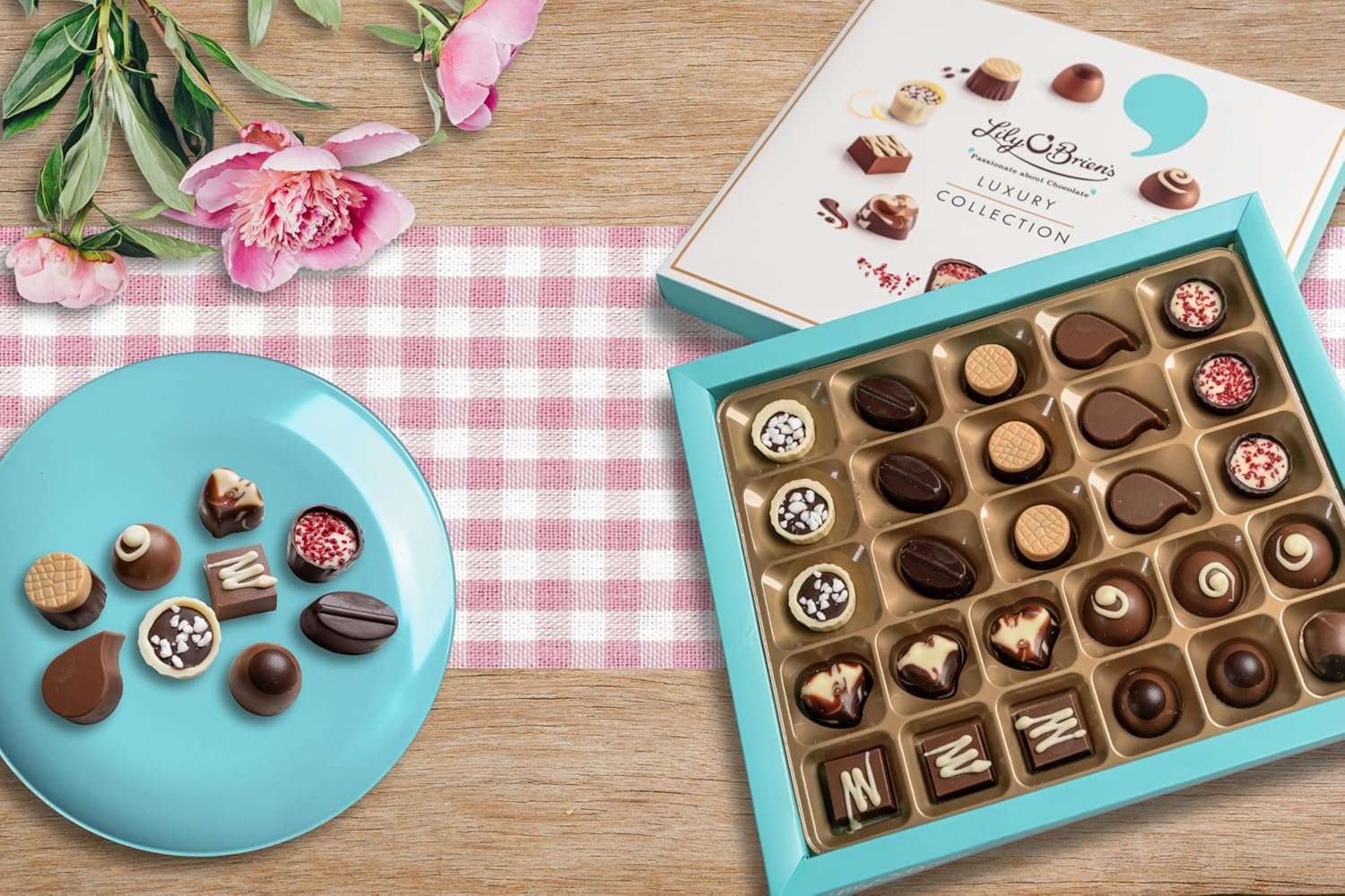 Lily O'Brien's Luxury Collection - 27 Assorted Chocolates from 9 Original Recipes - Large Box - Gift, Present or Sharing Box, Celebration, Congratulation, Birthday, Thank you Teacher : Amazon.co.uk: Grocery